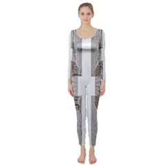 Architecture Facade Buildings Windows Long Sleeve Catsuit by Nexatart