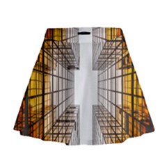 Architecture Facade Buildings Windows Mini Flare Skirt by Nexatart