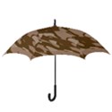 Background For Scrapbooking Or Other Beige And Brown Camouflage Patterns Hook Handle Umbrellas (Medium) View3