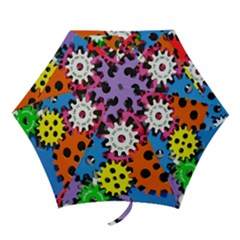 Colorful Toothed Wheels Mini Folding Umbrellas by Nexatart