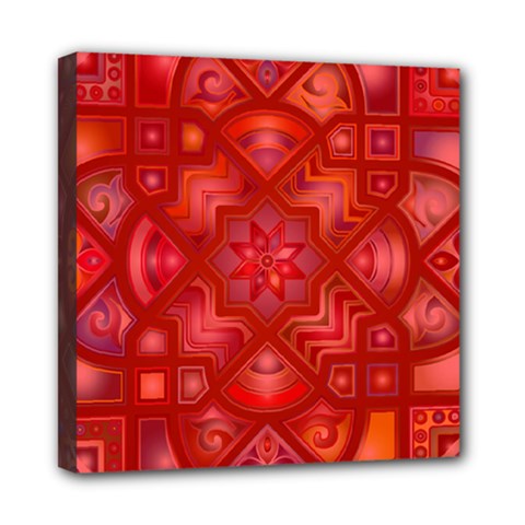 Geometric Line Art Background Mini Canvas 8  X 8  by Nexatart