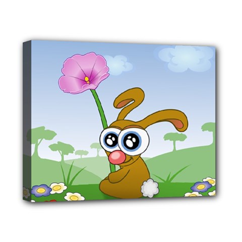 Easter Spring Flowers Happy Canvas 10  X 8  by Nexatart