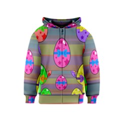 Holidays Occasions Easter Eggs Kids  Zipper Hoodie by Nexatart
