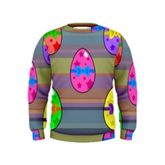 Holidays Occasions Easter Eggs Kids  Sweatshirt by Nexatart