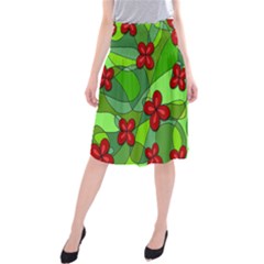 Flowers Midi Beach Skirt by Valentinaart