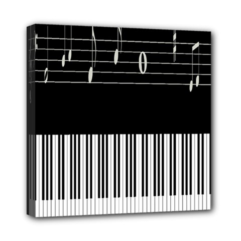 Piano Keyboard With Notes Vector Mini Canvas 8  X 8  by Nexatart