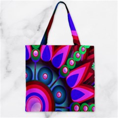 Abstract Digital Art  Zipper Grocery Tote Bag by Nexatart