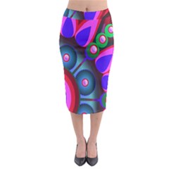 Abstract Digital Art  Midi Pencil Skirt by Nexatart