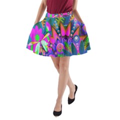 Abstract Digital Art  A-line Pocket Skirt by Nexatart
