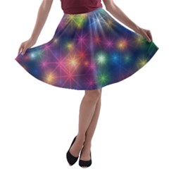 Abstract Background Graphic Design A-line Skater Skirt by Nexatart
