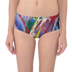 Abstract Art Art Artwork Colorful Mid-waist Bikini Bottoms by Nexatart