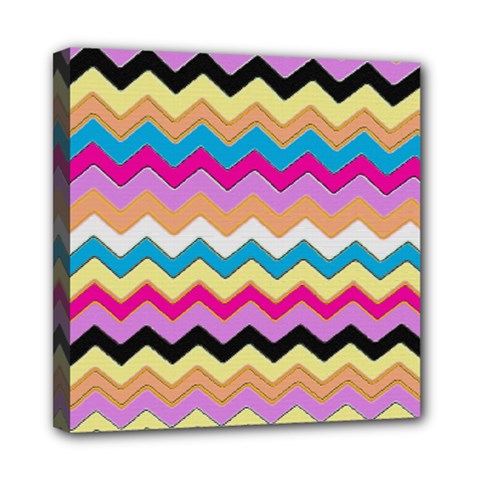 Chevrons Pattern Art Background Mini Canvas 8  X 8  by Nexatart