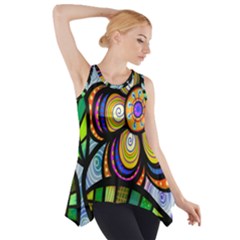 Folk Art Flower Side Drop Tank Tunic by Nexatart
