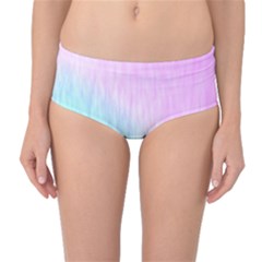 Pink Green Texture                                                       Mid-waist Bikini Bottoms by LalyLauraFLM