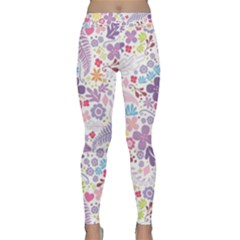 Colorful Flower Classic Yoga Leggings by Brittlevirginclothing
