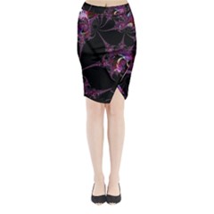 Fantasy Fractal 124 A Midi Wrap Pencil Skirt by Fractalworld