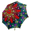 Art Rectangles Abstract Modern Art Hook Handle Umbrellas (Medium) View2
