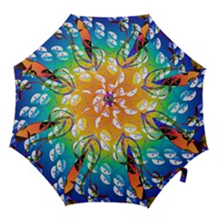 Abstract Mask Artwork Digital Art Hook Handle Umbrellas (medium) by Nexatart