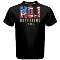 No 1 Boyfriend In Usa - Men s Cotton Tee by FunnySaying