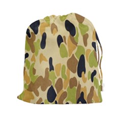 Army Camouflage Pattern Drawstring Pouches (xxl) by Nexatart
