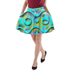 Background Braid Fantasy Blue A-line Pocket Skirt by Nexatart