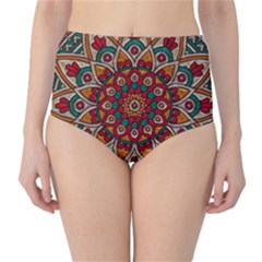 Background Metallizer Pattern Art High-waist Bikini Bottoms by Nexatart
