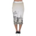 Background Retro Abstract Pattern Midi Pencil Skirt View2