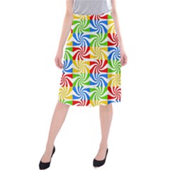 Colorful Abstract Creative Midi Beach Skirt by Nexatart