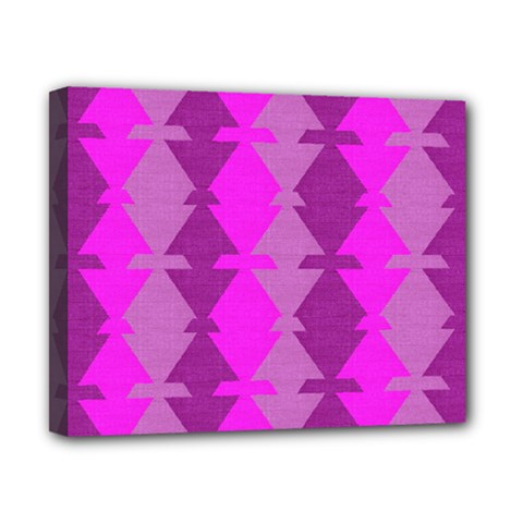 Fabric Textile Design Purple Pink Canvas 10  X 8  by Nexatart