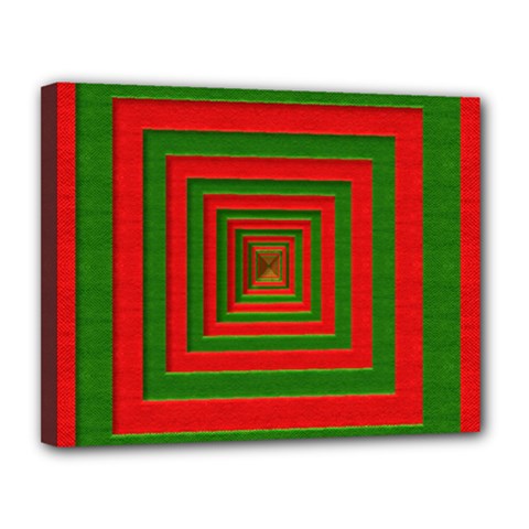 Fabric Texture 3d Geometric Vortex Canvas 14  X 11  by Nexatart