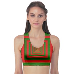 Fabric Texture 3d Geometric Vortex Sports Bra by Nexatart