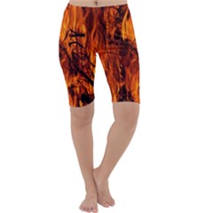 Fire Easter Easter Fire Flame Cropped Leggings  by Nexatart