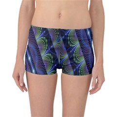 Fractal Blue Lines Colorful Reversible Bikini Bottoms by Nexatart