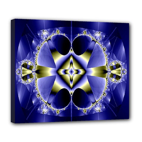 Fractal Fantasy Blue Beauty Deluxe Canvas 24  X 20   by Nexatart