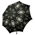 Fractal Beige Blue Abstract Hook Handle Umbrellas (Small) View2