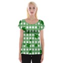 Clover pattern Women s Cap Sleeve Top View1