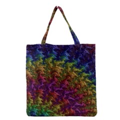 Fractal Art Design Colorful Grocery Tote Bag by Nexatart