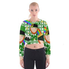 Lucky Irish Women s Cropped Sweatshirt by Valentinaart