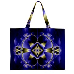 Fractal Fantasy Blue Beauty Zipper Mini Tote Bag by Nexatart