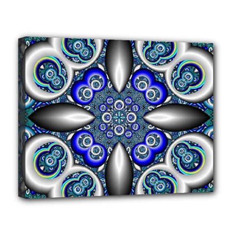 Fractal Cathedral Pattern Mosaic Canvas 14  X 11  by Nexatart