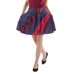 Fractal Fractal Art Digital Art A-line Pocket Skirt by Nexatart