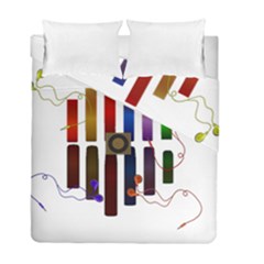Energy Of The Sound Duvet Cover Double Side (full/ Double Size) by Valentinaart