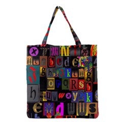 Letters A Abc Alphabet Literacy Grocery Tote Bag by Nexatart
