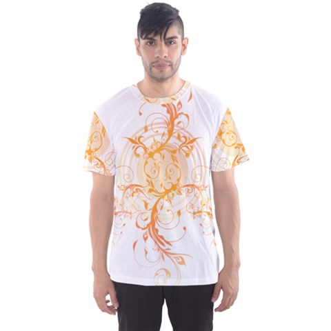 Orange Swirls Men s Sport Mesh Tee by SheGetsCreative
