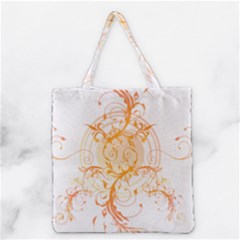 Orange Swirls Grocery Tote Bag by SheGetsCreative