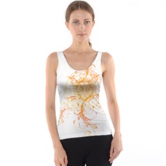 Orange Swirls Tank Top by SheGetsCreative