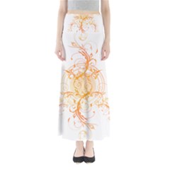 Orange Swirls Maxi Skirts by SheGetsCreative