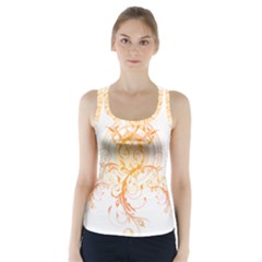 Orange Swirls Racer Back Sports Top by SheGetsCreative