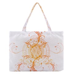 Orange Swirls Medium Zipper Tote Bag by SheGetsCreative