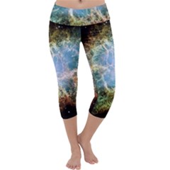 Crab Nebula Capri Yoga Leggings by SheGetsCreative